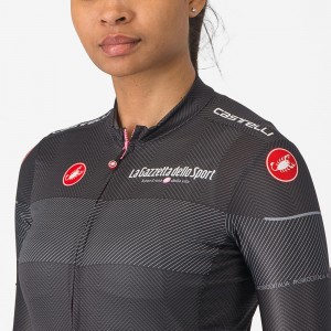Abbigliamento donna Maglia nera Giro d'Italia 2024 Competizione