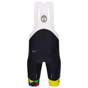 Abbigliamento uomo Santini UCI Gravel UCI World Championship Fiandre Salopette 2024