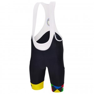 Abbigliamento uomo Santini UCI Gravel UCI World Championship Fiandre Salopette 2024