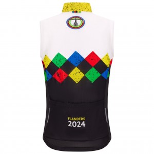 Abbigliamento uomo Santini UCI Gravel World Championship Fiandre Gilet 2024