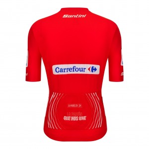 Abbigliamento Uomo Santini Vuelta Espana Maglia Rossa 2024