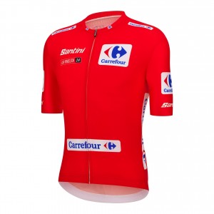 Abbigliamento Uomo Santini Vuelta Espana Maglia Rossa 2024