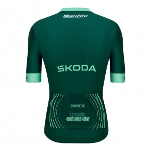 Abbigliamento uomo Santini Vuelta España Verde Maglia 2024
