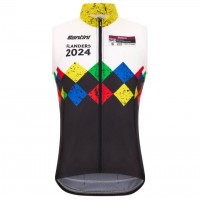 Abbigliamento uomo Santini UCI Gravel World Championship Fiandre Gilet 2024 Abbigliamento uomo Santini UCI Gravel World Championship Fiandre Gilet 2024
