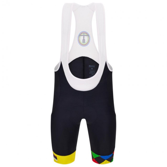 Abbigliamento uomo Santini UCI Gravel UCI World Championship Fiandre Salopette 2024
