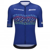 Abbigliamento uomo Zurigo 2024 Maglia Santini UCI Masters World Champion-Blu Abbigliamento uomo Zurigo 2024 Maglia Santini UCI Masters World Champion-Blu