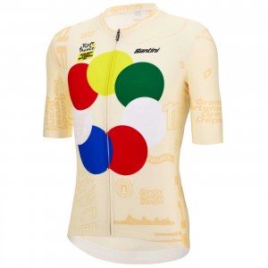 Abbigliamento Uomo Santini Tour de France 2024 Maglia Grand Départ