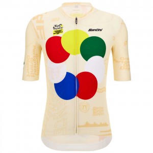 Abbigliamento Uomo Santini Tour de France 2024 Maglia Grand Départ