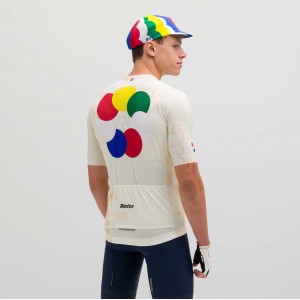 Abbigliamento Uomo Santini Tour de France 2024 Maglia Grand Départ