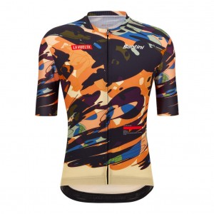 Abbigliamento maschile Santini Vuelta Espana 2024 Maglia-Cuitu Negru