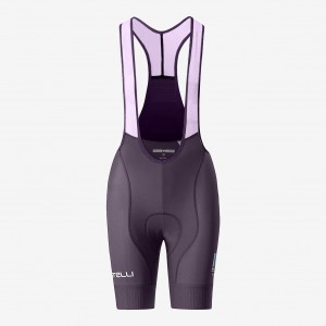 Abbigliamento donna Maratona Dles Dolomites-Enel 2024 Pantaloncini con bretelle da donna