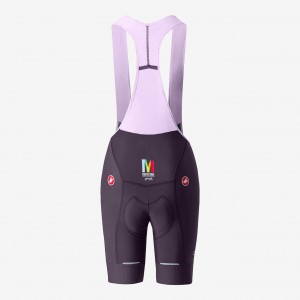 Abbigliamento donna Maratona Dles Dolomites-Enel 2024 Pantaloncini con bretelle da donna
