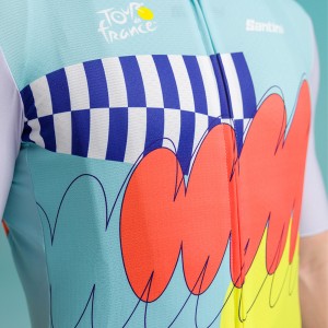 Abbigliamento Uomo Santini Tour de France 2024 Maglia Nizza