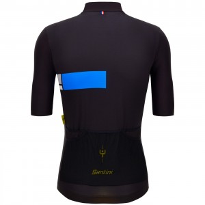Abbigliamento Uomo Santini Tour de France 2024 Maglia Alpe d'Huez