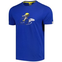 Abbigliamento Uomo Tour de France Cyclist Graphic 2024 T-Shirt-Blu Abbigliamento Uomo Tour de France Cyclist Graphic 2024 T-Shirt-Blu