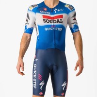 Abbigliamento Uomo Castelli Soudal Quick-Step 2024 Sanremo BTW Speed Suit Intero Abbigliamento Uomo Castelli Soudal Quick-Step 2024 Sanremo BTW Speed Suit Intero