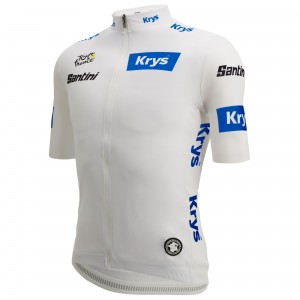Abbigliamento Uomo Maglia Bianca Santini Tour de France 2025 Fan Line