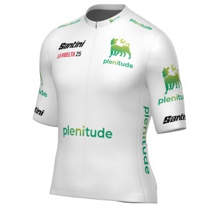 Abbigliamento Uomo Maglia Bianca Santini Vuelta Espana 2025