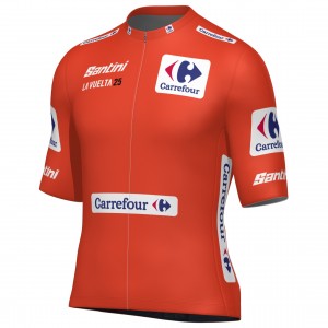 Abbigliamento uomo Maglia Santini Vuelta España 2025 rossa