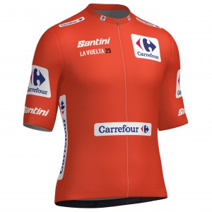 Abbigliamento uomo Maglia Santini Vuelta España 2025 rossa