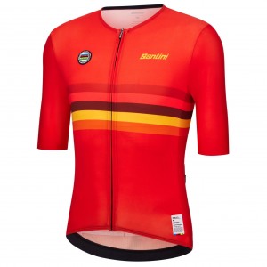 Abbigliamento Uomo Maglia Santini Campione del Mondo UCI 2025-Spagna
