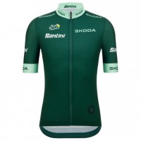 Maglia Santini Green Tour de France 2025 Fan Line da uomo Maglia Santini Green Tour de France 2025 Fan Line da uomo