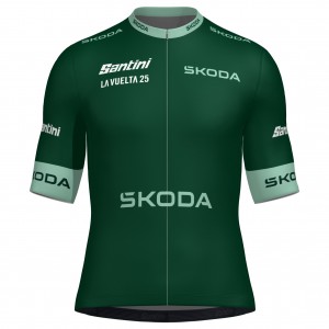Abbigliamento Uomo Maglia Verde Santini Vuelta Espana 2025