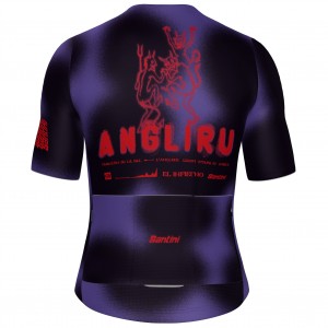 Abbigliamento Uomo Maglia Santini Vuelta Espana 2025-Angliru
