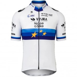 Abbigliamento Uomo Maglia Team Visma Lease a Bike 2025-Campione Europeo
