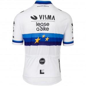 Abbigliamento Uomo Maglia Team Visma Lease a Bike 2025-Campione Europeo
