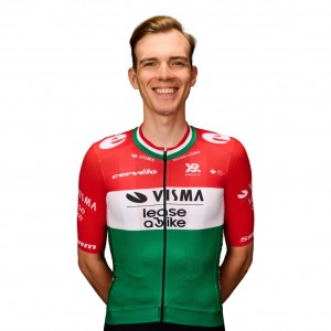 Abbigliamento Uomo Maglia Team Visma Lease a Bike 2025-Campione Ungherese
