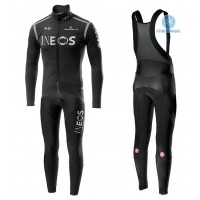 Completo Ciclismo 2020 INEOS nero Squadre thermique Maglia Ciclismo Manica Lunga e Salopette Lunga Completo Ciclismo 2020 INEOS nero Squadre thermique Maglia Ciclismo Manica Lunga e Salopette Lunga