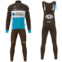 Completo Ciclismo 2020 AG2R Squadre thermique Maglia Ciclismo Manica Lunga e Salopette Lunga Completo Ciclismo 2020 AG2R Squadre thermique Maglia Ciclismo Manica Lunga e Salopette Lunga