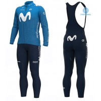 Completo Ciclismo 2020 MOVISTAR Squadre thermique Maglia Ciclismo Manica Lunga e Salopette Lunga Completo Ciclismo 2020 MOVISTAR Squadre thermique Maglia Ciclismo Manica Lunga e Salopette Lunga