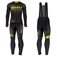 Completo Ciclismo 2020 Scott RC Pro nero-giallo Squadre Maglia Ciclismo Manica Lunga e Salopette Completo Ciclismo 2020 Scott RC Pro nero-giallo Squadre Maglia Ciclismo Manica Lunga e Salopette