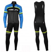 Completo Ciclismo 2020 Nalini Thebe nero-blu Squadre Maglia Ciclismo Manica Lunga e Salopette Completo Ciclismo 2020 Nalini Thebe nero-blu Squadre Maglia Ciclismo Manica Lunga e Salopette