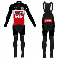 Completo Ciclismo 2020 Lotto Soudal rosso Squadre Maglia Ciclismo Manica Lunga e Salopette Completo Ciclismo 2020 Lotto Soudal rosso Squadre Maglia Ciclismo Manica Lunga e Salopette