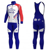 Completo Ciclismo 2020 FDJ Squadre Maglia Ciclismo Manica Lunga e Salopette Completo Ciclismo 2020 FDJ Squadre Maglia Ciclismo Manica Lunga e Salopette