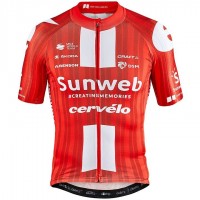 Completo Ciclismo 2020 SUMWEB rosso Squadre Maglia Ciclismo Manica Corta Completo Ciclismo 2020 SUMWEB rosso Squadre Maglia Ciclismo Manica Corta