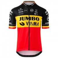 Completo Ciclismo 2020 JUMBO-VISMA Belgium champion Squadre Maglia Ciclismo Manica Corta Completo Ciclismo 2020 JUMBO-VISMA Belgium champion Squadre Maglia Ciclismo Manica Corta