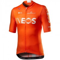 Completo Ciclismo 2020 INEOS Training Edition Orange Squadre Maglia Ciclismo Manica Corta Completo Ciclismo 2020 INEOS Training Edition Orange Squadre Maglia Ciclismo Manica Corta