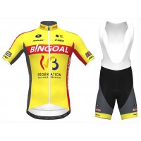 Completo Ciclismo 2020 Bingoal Wallonie Bruxelle giallo MSquadre abbigliamento Bici Completo Maglia Ciclismo Corta e Salopette Completo Ciclismo 2020 Bingoal Wallonie Bruxelle giallo MSquadre abbigliamento Bici Completo Maglia Ciclismo Corta e Salopette