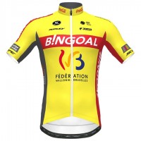 Completo Ciclismo 2020 Bingoal Wallonie Bruxelle giallo Squadre Maglia Ciclismo Manica Corta Completo Ciclismo 2020 Bingoal Wallonie Bruxelle giallo Squadre Maglia Ciclismo Manica Corta