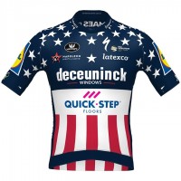 Completo Ciclismo 2020 Quick-Step US Champion Squadre Maglia Ciclismo Manica Corta Completo Ciclismo 2020 Quick-Step US Champion Squadre Maglia Ciclismo Manica Corta