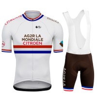Ag2r France Champion Pro Team 2021 abbigliamento Bici Completo Maglia Ciclismo Corta e Salopette 1G56TT Ag2r France Champion Pro Team 2021 abbigliamento Bici Completo Maglia Ciclismo Corta e Salopette 1G56TT