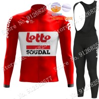 2022 Winter Lotto Soudal Pro Team Abbigliamento Ciclismo Maglia Ciclismo Manica Lunga e Salopette Lunga ERiGN 2022 Winter Lotto Soudal Pro Team Abbigliamento Ciclismo Maglia Ciclismo Manica Lunga e Salopette Lunga ERiGN