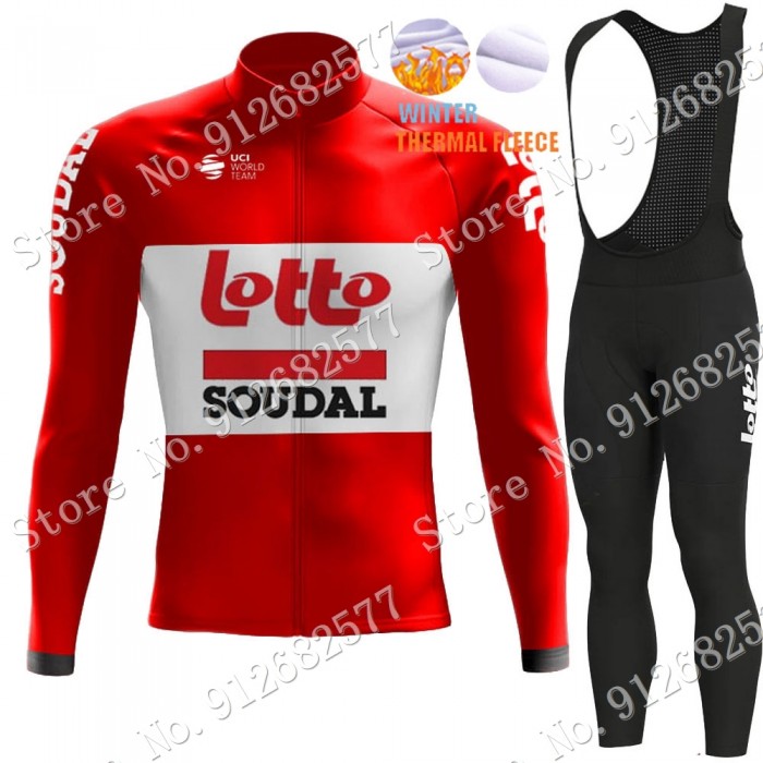 2022 Winter Lotto Soudal Pro Team Abbigliamento Ciclismo Maglia Ciclismo Manica Lunga e Salopette Lunga ERiGN