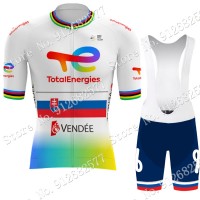 2022 Team Total New Energies Slovenia champion abbigliamento Bici Completo Maglia Ciclismo Corta e Salopette greUV 2022 Team Total New Energies Slovenia champion abbigliamento Bici Completo Maglia Ciclismo Corta e Salopette greUV