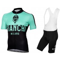 Bianchi Milano Nalon Nuovo abbigliamento Ciclismo Completo Maglia Ciclismo Corta e Salopette nero celeste 25789-LF Bianchi Milano Nalon Nuovo abbigliamento Ciclismo Completo Maglia Ciclismo Corta e Salopette nero celeste 25789-LF