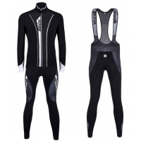 2016 Santini VEGA nero -bianco Squadre Pro Abbigliamento Ciclismo Maglia Ciclismo Manica Lunga e Salopette Lunga 78097-QN 2016 Santini VEGA nero -bianco Squadre Pro Abbigliamento Ciclismo Maglia Ciclismo Manica Lunga e Salopette Lunga 78097-QN